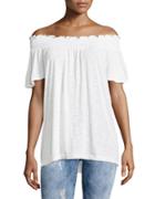 Lord & Taylor Smocked Off-the-shoulder Top