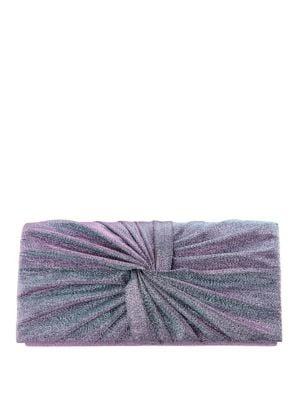 Nina Durham Metallic Knotted Clutch