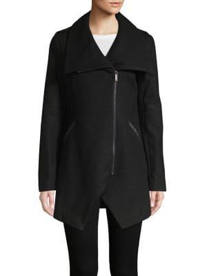 French Connection Asymmetric Hem Wool Blend Jacket