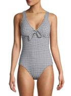 Tommy Bahama Gingham Reversible 1-piece Swimsuit