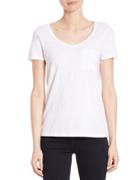 Lord & Taylor Petite Solid V-neck Tee