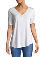 Lord & Taylor V-neck Henley Tee
