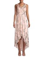 Eliza J Sleeveless High-low Chiffon Gown