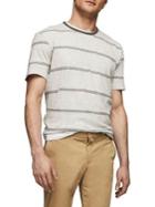 Mango Striped Slub Cotton T-shirt