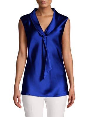 Tahari Arthur S. Levine Tie-neck Sailor Top