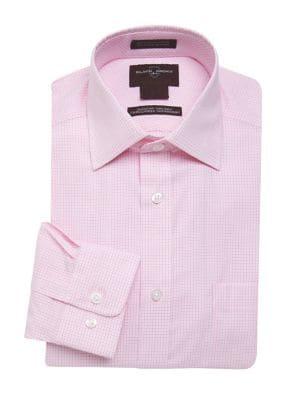 Black Brown Slim Checkered Collar Dress Shirt