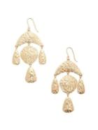 Sole Society Updated Textured Fashion & Stones Chandelier Earrings