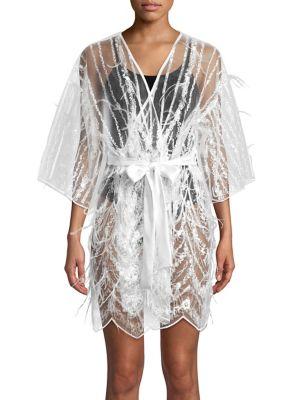 Rya Collection Faux Feather Wrap Coverup