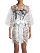 Rya Collection Faux Feather Wrap Coverup