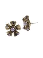 Miriam Haskell Flower Stud Earrings