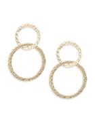 Design Lab Lord & Taylor Hammered Double Hoop Earrings
