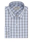 Kenneth Cole Reaction Slim-fit Flex Collar Three-way Stretch Performance Check Dress Shirt