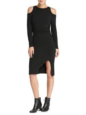 Donna Karan Cold Shoulder Slit Dress