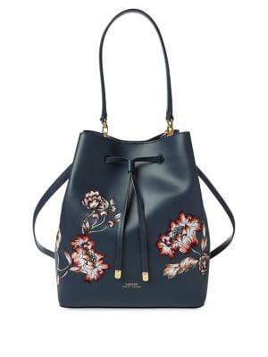 Lauren Ralph Lauren Floral Drawstring Bucket Bag