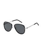Marc Jacobs Havana 56mm Aviator Sunglasses
