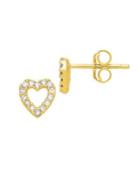 Lord & Taylor 14k Yellow Gold & Diamond Stud Earrings