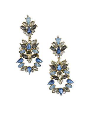 Belle By Badgley Mischka Blue Sky Crystal Statement Earrings