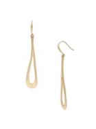 Robert Lee Morris Soho Mosaic Goldtone Sculptural Loop Stick Drop Earrings