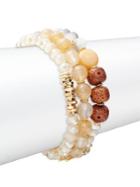Design Lab Lord & Taylor Three-row Bead Bracelet