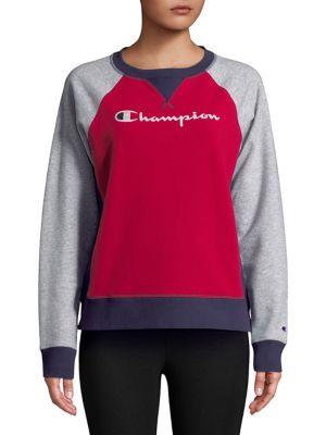 Champion Colorblocked Raglan-sleeve Sweatshirt