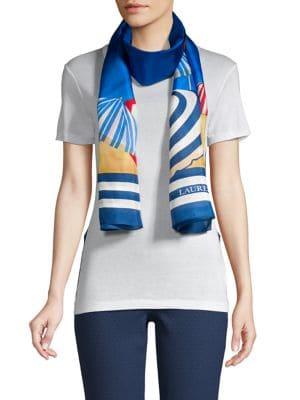 Lauren Ralph Lauren Beach Print Silk Scarf