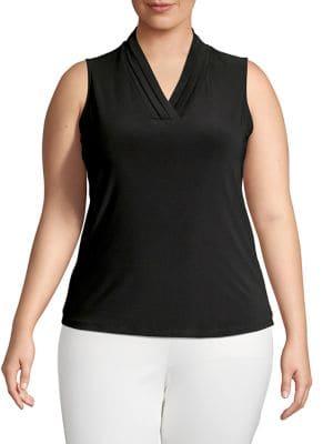 Anne Klein Plus V-neck Top