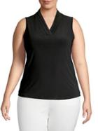 Anne Klein Plus V-neck Top