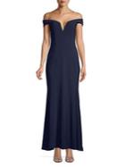 Xscape Classic Cap-sleeve Maxi Dress