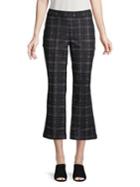 Ellen Tracy Printed Cropped Flared Leg Trousers