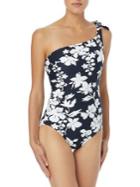 Michael Michael Kors Floral One-shoulder Swimsuit