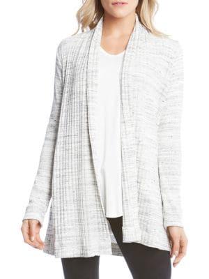 Karen Kane Ribbed Contrast Cardigan
