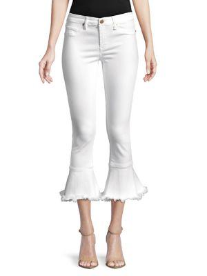 Blanknyc Fringed Crop Flare Jeans