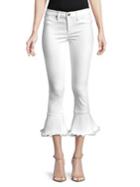 Blanknyc Fringed Crop Flare Jeans