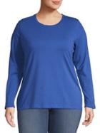 Lord & Taylor Plus Crewneck Pull-on Style Top