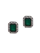 Ralph Lauren Crystal Geometric Stud Earrings