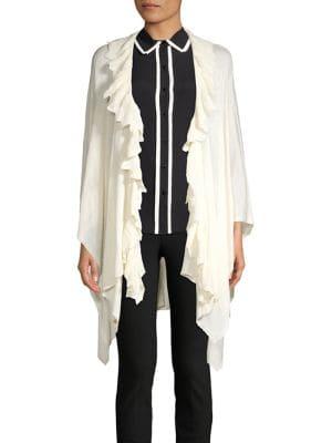 Lauren Ralph Lauren Asymmetrical Ruffle Ruana