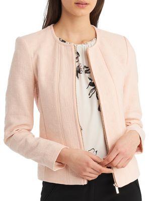 Karl Lagerfeld Paris Jacquard Zip Jacket