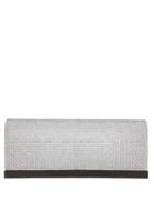 Nina Hartford Faux Pearl And Crystal Satin Clutch