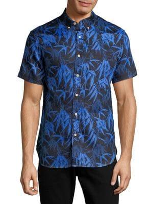 Surfsidesupply Foliage Linen Shirt