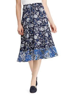 Lauren Ralph Lauren Petite Petite Floral Georgette A-line Skirt
