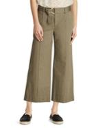 Lauren Ralph Lauren Twill Cropped Wide-leg Pant