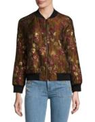French Connection Floral Lace Bomber Jacket
