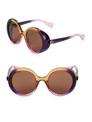 Gucci 70mm Round Sunglasses