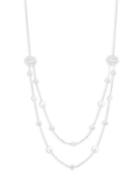 Nadri Faux Pearl And Crystal Nested Necklace