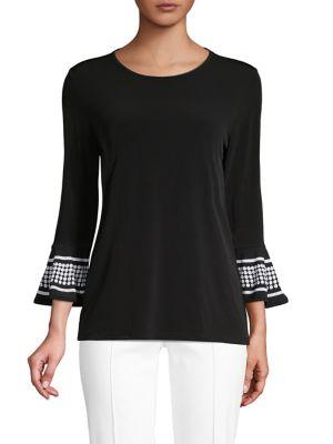 Michael Michael Kors Three-quarter Bell-sleeve Top