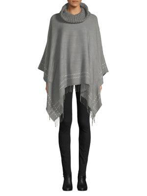 Lord & Taylor Framed Cowlneck Poncho