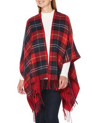 Rafaella Petite Reversible Plaid Shawl