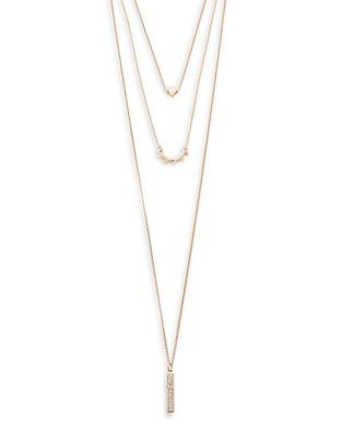 Design Lab Lord & Taylor Crystal Tiered Necklace