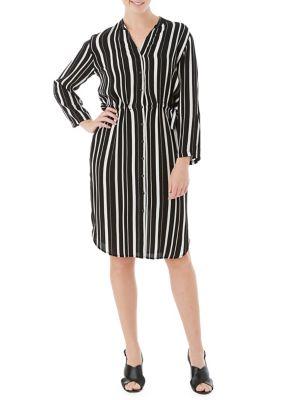 Olsen Striped Shirt Dress