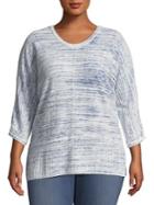 Nic+zoe Plus Open Breeze Rib-knit Top